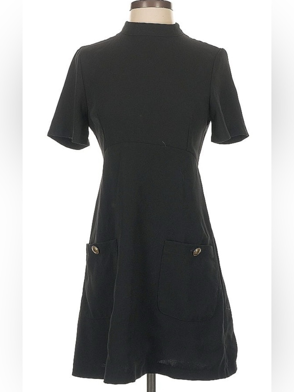 Zara Black Short Sleeve Shift Dress size S